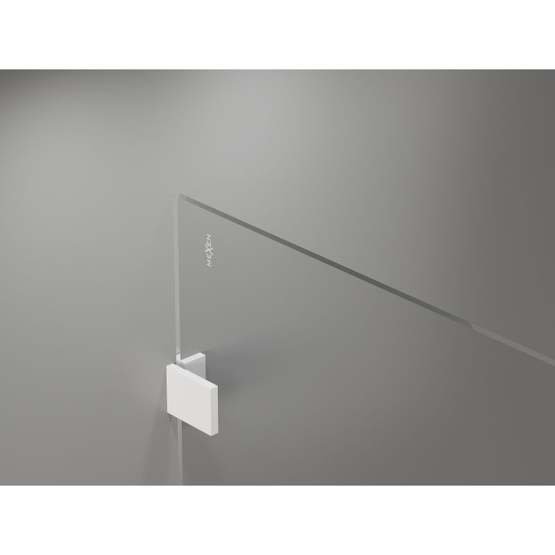Mexen Lunar paroi de douche Walk-in droite 70 x 200 cm, transparent 8 mm, blanc - 830-070-000-20-00-P