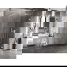 Mexen Lunar paroi de douche Walk-in droite 140 x 200 cm, transparent 8 mm, blanc - 830-140-000-20-00-P
