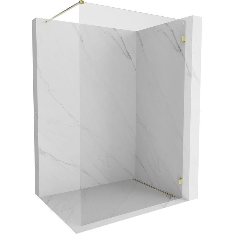 Mexen Lunar paroi de douche Walk-in droite 90 x 200 cm, transparent 8 mm, or - 830-090-000-50-00-P