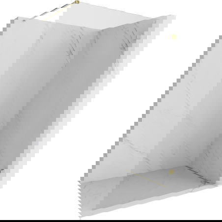 Mexen Lunar paroi de douche Walk-in droite 160 x 200 cm, transparent 8 mm, or - 830-160-000-50-00-P