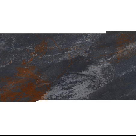 Mexen Rafael Graphite grès émaillé rectifié G1, carreau sol-mur 120 x 60 cm, mat - TL324-120-060-05