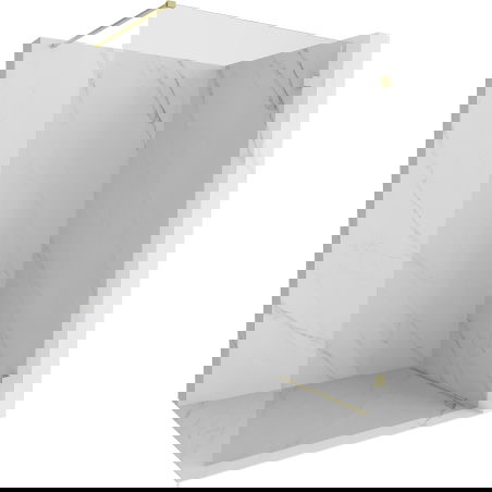 Mexen Lunar Paroi de douche Walk-in droite 140 x 200 cm, transparent 8 mm, or brossé - 830-140-000-55-00-P