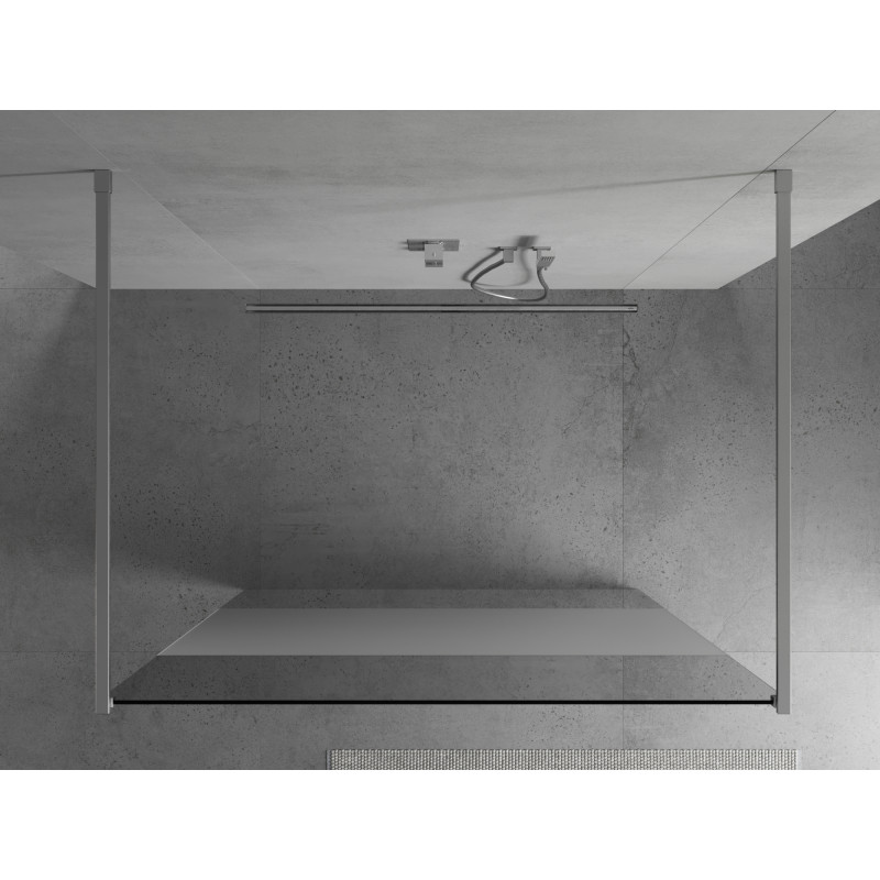 Mexen Kioto paroi de douche autoportante 100 x 200 cm, transparent/givre 8 mm, chrome - 800-100-002-01-35