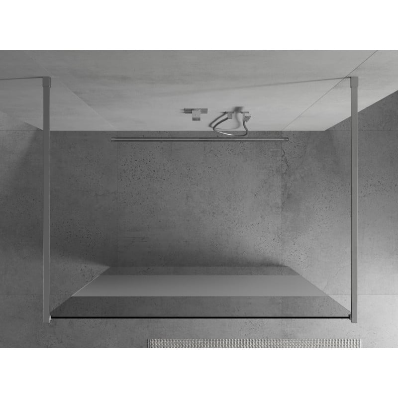 Mexen Kioto paroi de douche autoportante 110 x 200 cm, transparent/givré 8 mm, chrome - 800-110-002-01-35