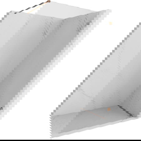 Mexen Lunar paroi de douche Walk-in droite 130 x 200 cm, transparent 8 mm, or rose - 830-130-000-60-00-P