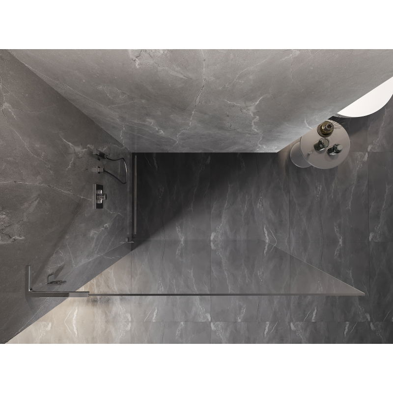 Mexen Lunar L paroi de douche Walk-in gauche 120 x 200 cm, transparent 8 mm, chrome - 830L-120-000-01-00-L