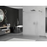 Mexen Kioto paroi de douche autoportante 100 x 200 cm, givre 8 mm, noir - 800-100-002-70-30
