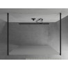 Mexen Kioto paroi de douche autoportante 100 x 200 cm, givre 8 mm, noir - 800-100-002-70-30