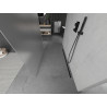 Mexen Kioto paroi de douche autoportante 110 x 200 cm, verre dépoli 8 mm, noir - 800-110-002-70-30