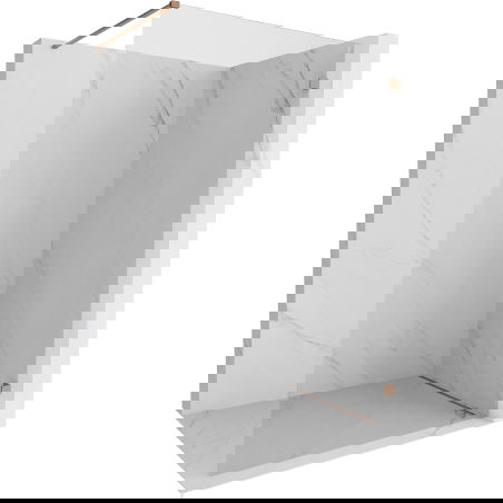 Mexen Lunar paroi de douche Walk-in droite 60 x 200 cm, transparent 8 mm, cuivre brossé - 830-060-000-65-00-P