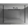 Mexen Kioto paroi de douche autoportante 120 x 200 cm, verre dépoli 8 mm, noir - 800-120-002-70-30