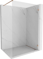 Mexen Lunar paroi de douche Walk-in droite 140 x 200 cm, transparent 8 mm, cuivre brossé - 830-140-000-65-00-P