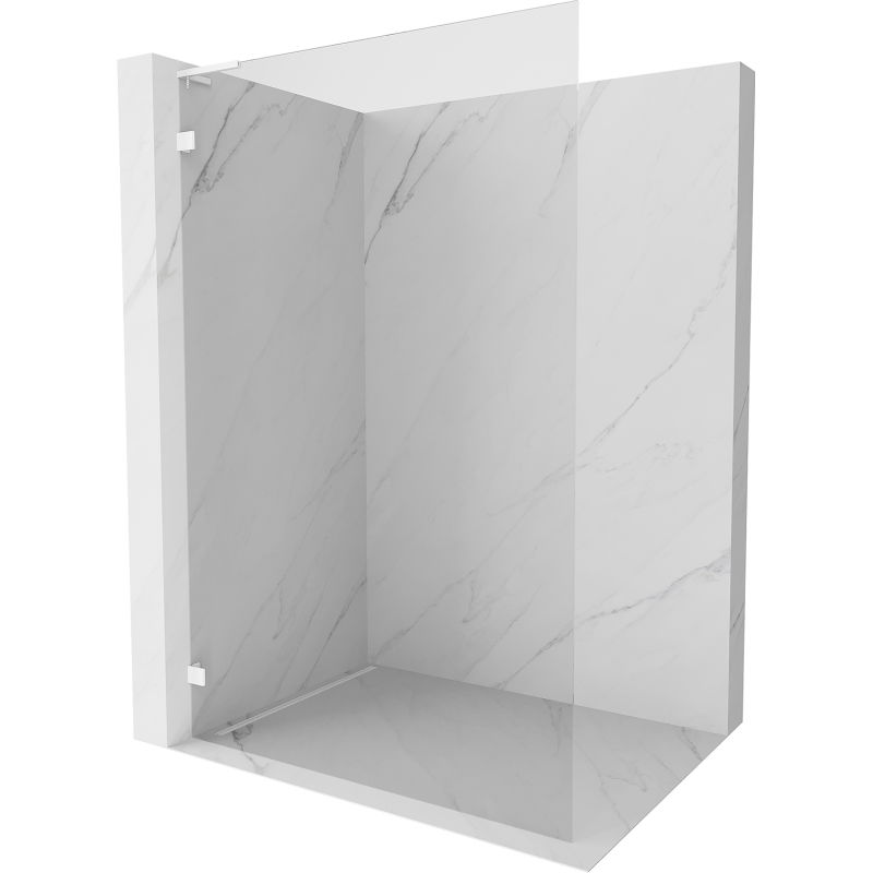 Mexen Lunar L paroi de douche Walk-in gauche 90 x 200 cm, transparent 8 mm, blanc - 830L-090-000-20-00-L