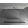 Mexen Kioto paroi de douche autoportante 110 x 200 cm, transparent/givre 8 mm, or - 800-110-002-50-35