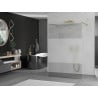 Mexen Kioto paroi de douche autoportante 120 x 200 cm, transparent/givre 8 mm, or - 800-120-002-50-35
