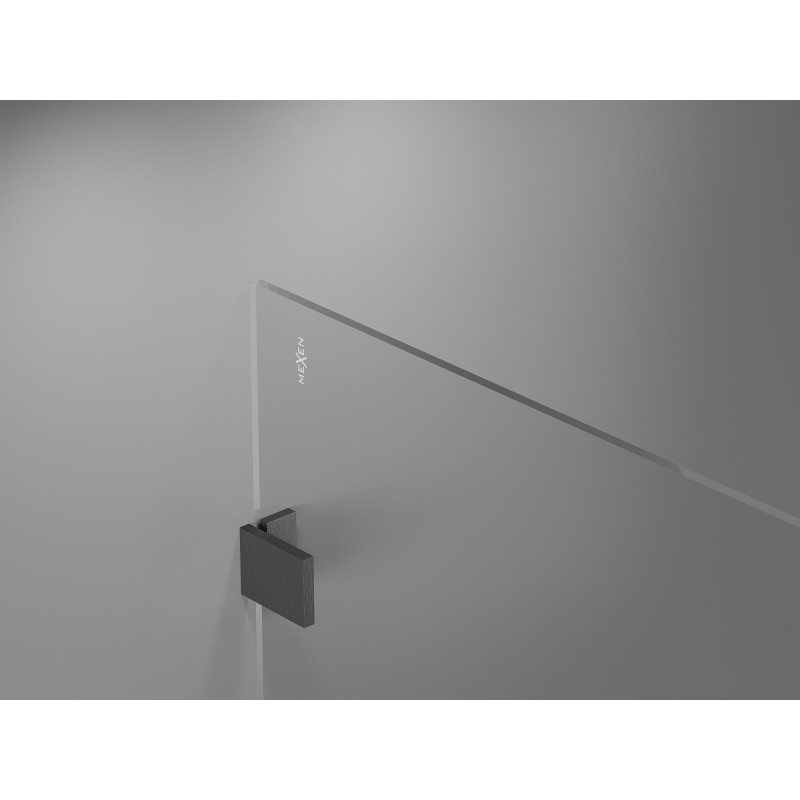 Mexen Lunar paroi de douche Walk-in droite 70 x 200 cm, transparent 8 mm, gris canon brossé - 830-070-000-66-00-P