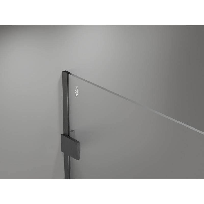 Mexen Lunar paroi de douche Walk-in droite 70 x 200 cm, transparent 8 mm, gris canon brossé - 830-070-000-66-00-P