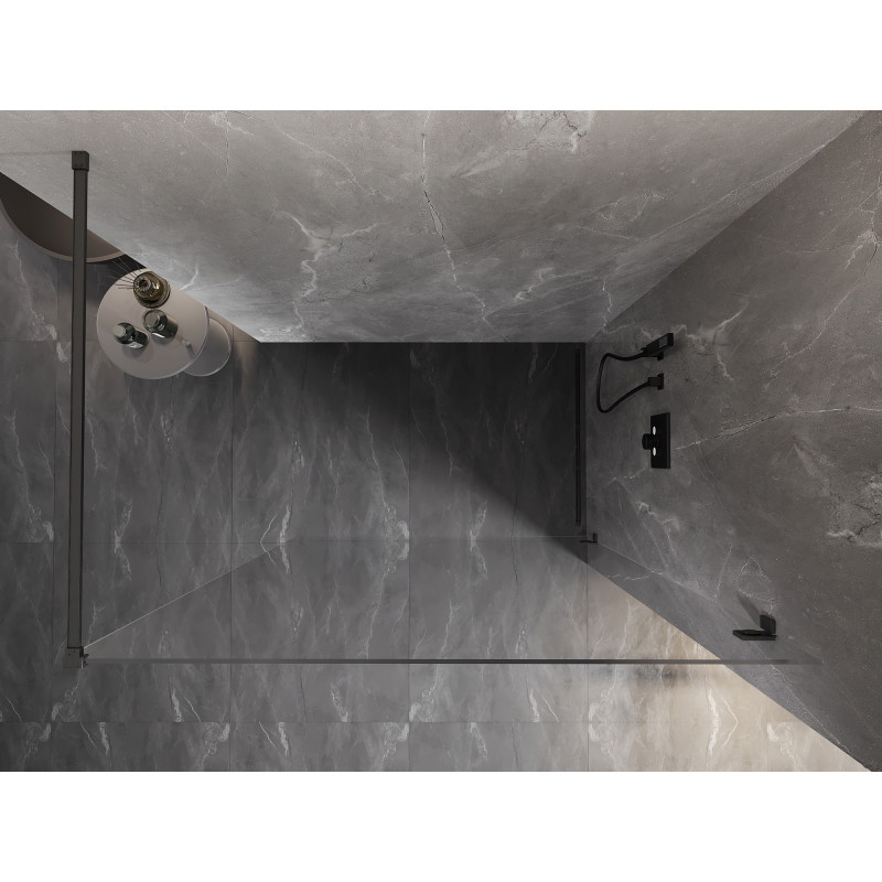 Mexen Lunar paroi de douche Walk-in droite 70 x 200 cm, transparent 8 mm, gris canon brossé - 830-070-000-66-00-P