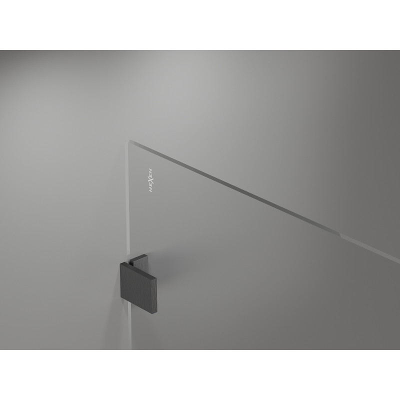 Mexen Lunar paroi de douche Walk-in droite 100 x 200 cm, transparent 8 mm, gris canon brossé - 830-100-000-66-00-P