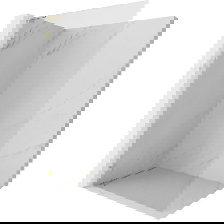 Mexen Lunar L paroi de douche Walk-in gauche 100 x 200 cm, transparent 8 mm, doré - 830L-100-000-50-00-L