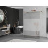 Mexen Kioto paroi de douche autoportante 110 x 200 cm, transparent/givré 8 mm, or rose - 800-110-002-60-35