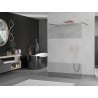 Mexen Kioto paroi de douche autoportante 120 x 200 cm, transparent/verre dépoli 8 mm, or rose - 800-120-002-60-35