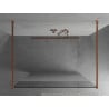 Mexen Kioto paroi de douche autoportante 120 x 200 cm, transparent/verre dépoli 8 mm, or rose - 800-120-002-60-35