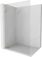 Mexen Lunar L paroi de douche Walk-in gauche 70 x 200 cm, transparent 8 mm, or brossé - 830L-070-000-55-00-L