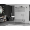 Mexen Kioto paroi de douche autoportante 100 x 200 cm, transparent/givre 8 mm, noir - 800-100-002-70-35