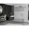 Mexen Kioto paroi de douche autoportante 100 x 200 cm, transparent/satiné 8 mm, noir - 800-100-002-70-35