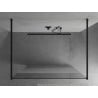 Mexen Kioto paroi de douche autoportante 100 x 200 cm, transparent/givre 8 mm, noir - 800-100-002-70-35