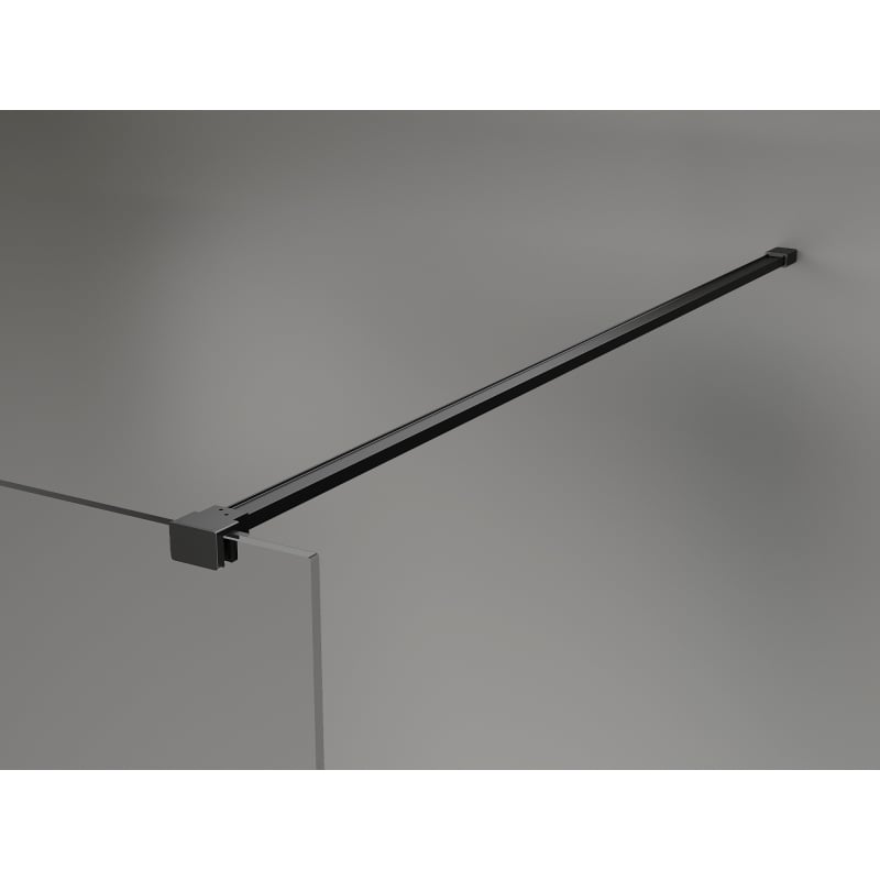 Mexen Lunar cloison de douche Walk-in droite 60 x 200 cm, transparent 8 mm, noir - 830-060-000-70-00-P