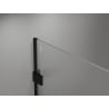 Mexen Lunar cloison de douche Walk-in droite 60 x 200 cm, transparent 8 mm, noir - 830-060-000-70-00-P