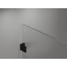 Mexen Lunar cloison de douche Walk-in droite 60 x 200 cm, transparent 8 mm, noir - 830-060-000-70-00-P