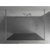 Paroi de douche autoportante Mexen Kioto 110 x 200 cm, graphite 8 mm, chrome - 800-110-002-01-40