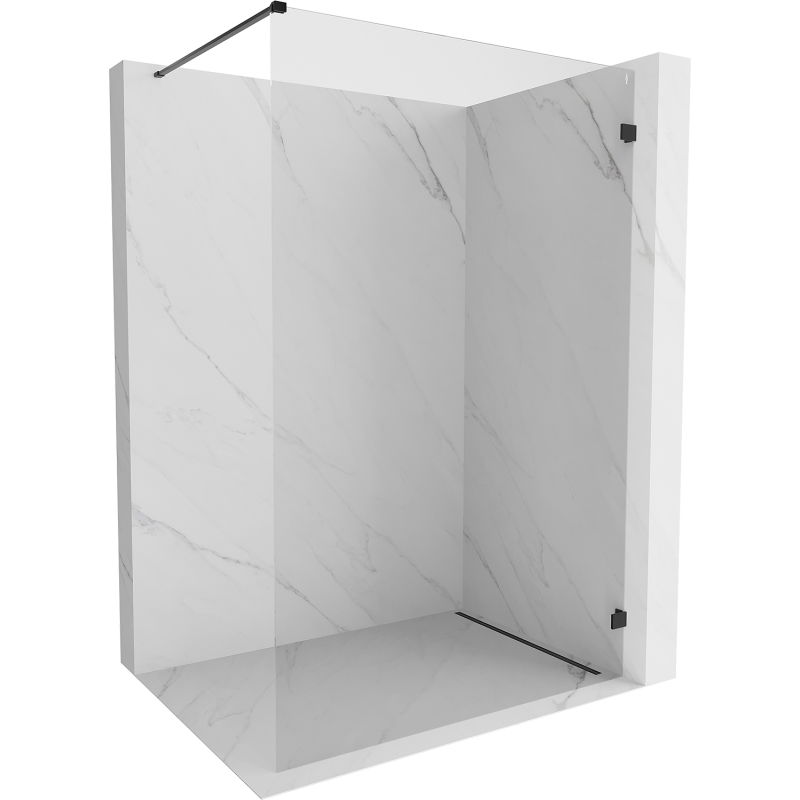 Mexen Lunar paroi de douche Walk-in droite 140 x 200 cm, transparent 8 mm, noir - 830-140-000-70-00-P