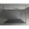 Mexen Kioto paroi de douche autoportante 100 x 200 cm, graphite 8 mm, dorée - 800-100-002-50-40