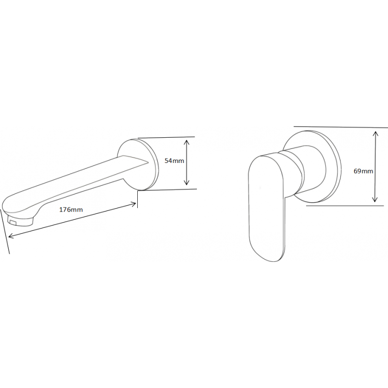 Mexen Dox robinet de lavabo encastré, chromé - 75215-00