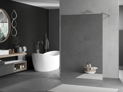 Mexen Kioto paroi de douche autoportante 100 x 200 cm, Miroir, Chrome - 800-100-002-01-50