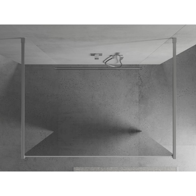 Mexen Kioto paroi de douche autoportante 100 x 200 cm, miroir 8 mm, chrome - 800-100-002-01-50