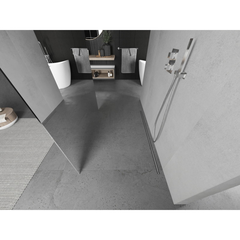 Mexen Kioto paroi de douche autoportante 110 x 200 cm, miroir 8 mm, chrome - 800-110-002-01-50