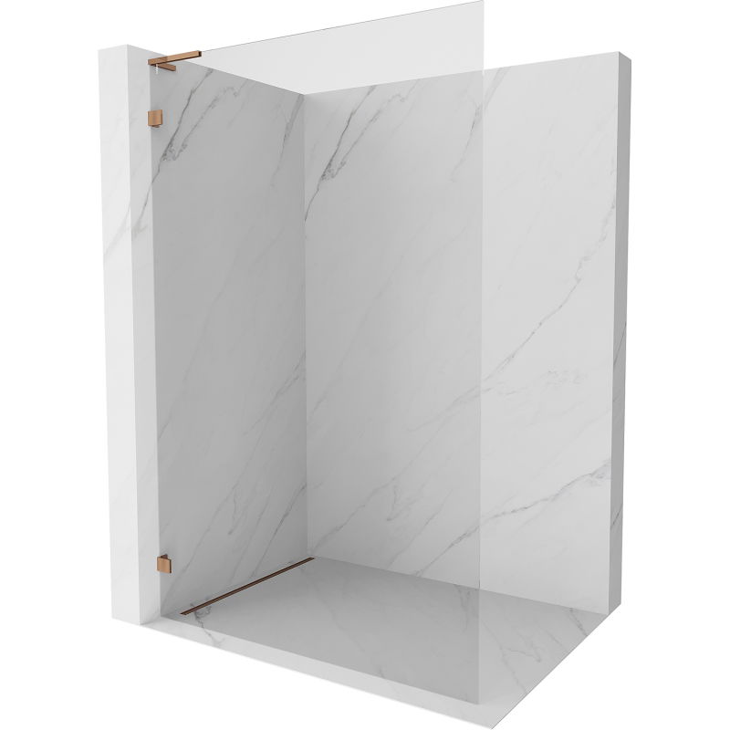 Mexen Lunar L paroi de douche Walk-in gauche 100 x 200 cm, transparent 8 mm, or rose - 830L-100-000-60-00-L