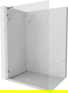 Mexen Lunar L paroi de douche Walk-in gauche 100 x 200 cm, transparent 8 mm, or rose - 830L-100-000-60-00-L
