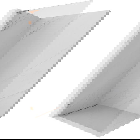 Mexen Lunar L cloison de douche Walk-in gauche 50 x 200 cm, transparent 8 mm, cuivre brossé - 830L-050-000-65-00-L