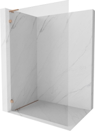 Mexen Lunar L cloison de douche Walk-in gauche 50 x 200 cm, transparent 8 mm, cuivre brossé - 830L-050-000-65-00-L