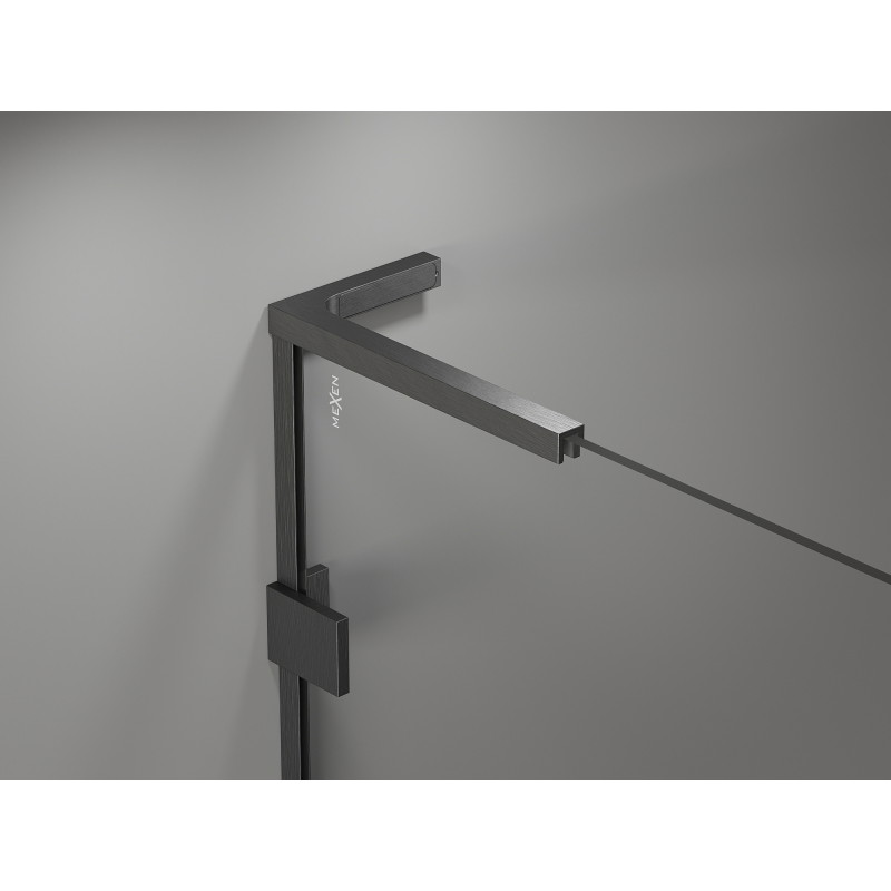 Mexen Lunar L paroi de douche Walk-in gauche 60 x 200 cm, transparent 8 mm, gris canon brossé - 830L-060-000-66-00-L