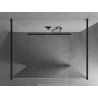 Mexen Kioto paroi de douche autoportante 100 x 200 cm, miroir 8 mm, noir - 800-100-002-70-50