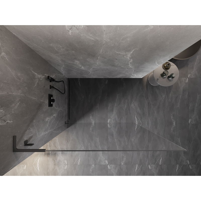Mexen Lunar L paroi de douche Walk-in gauche 100 x 200 cm, transparent 8 mm, métal canon - 830L-100-000-95-00-L