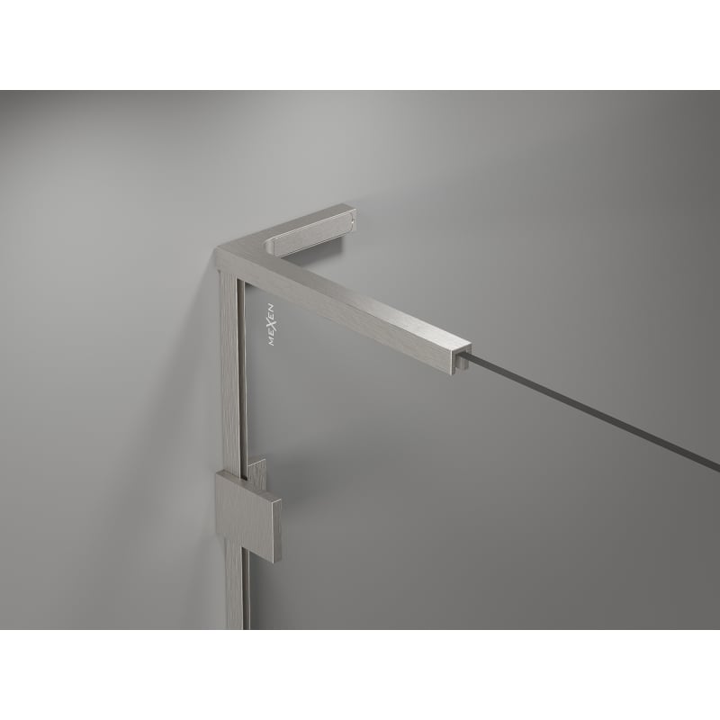 Mexen Lunar L paroi de douche Walk-in gauche 60 x 200 cm, transparent 8 mm, nickel brossé - 830L-060-000-97-00-L