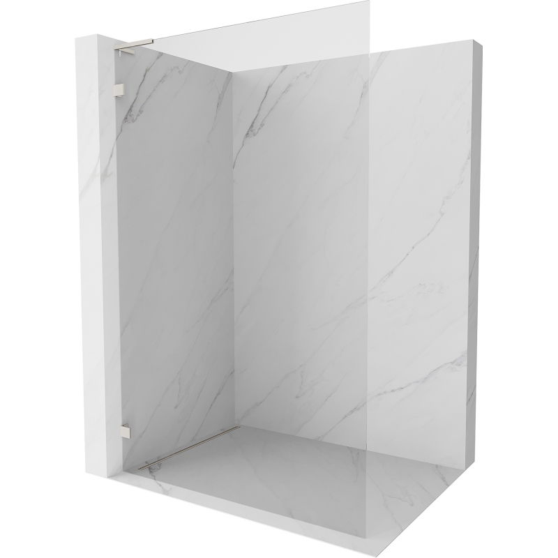 Mexen Lunar L paroi de douche Walk-in gauche 80 x 200 cm, transparent 8 mm, nickel brossé - 830L-080-000-97-00-L